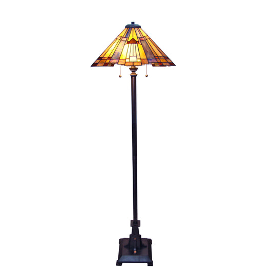 Solis Stained Glass Floor lamp, 17" x 17 x 62, JF1728