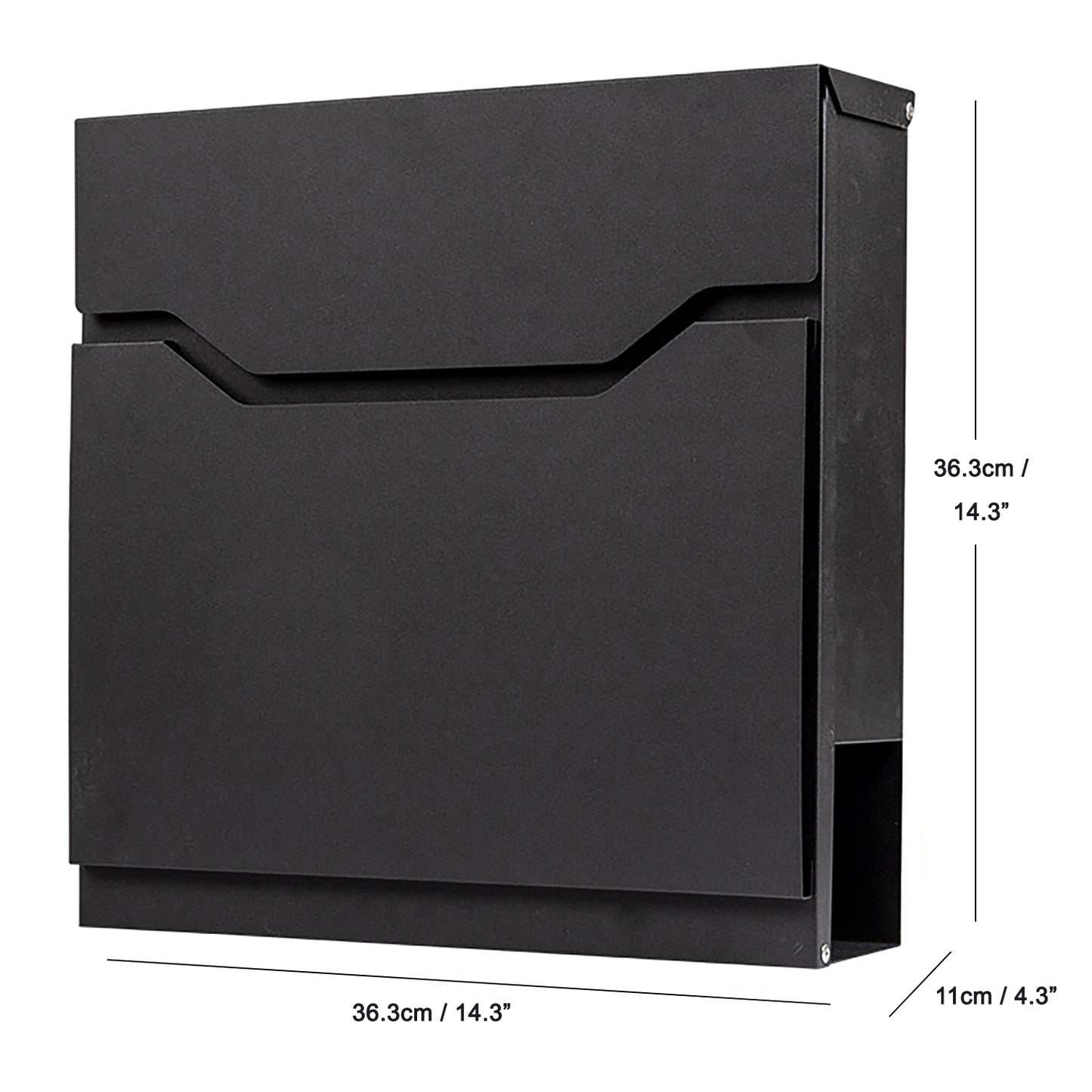 Vallone Wall Mount Mailbox with Magazine Holder, MD22