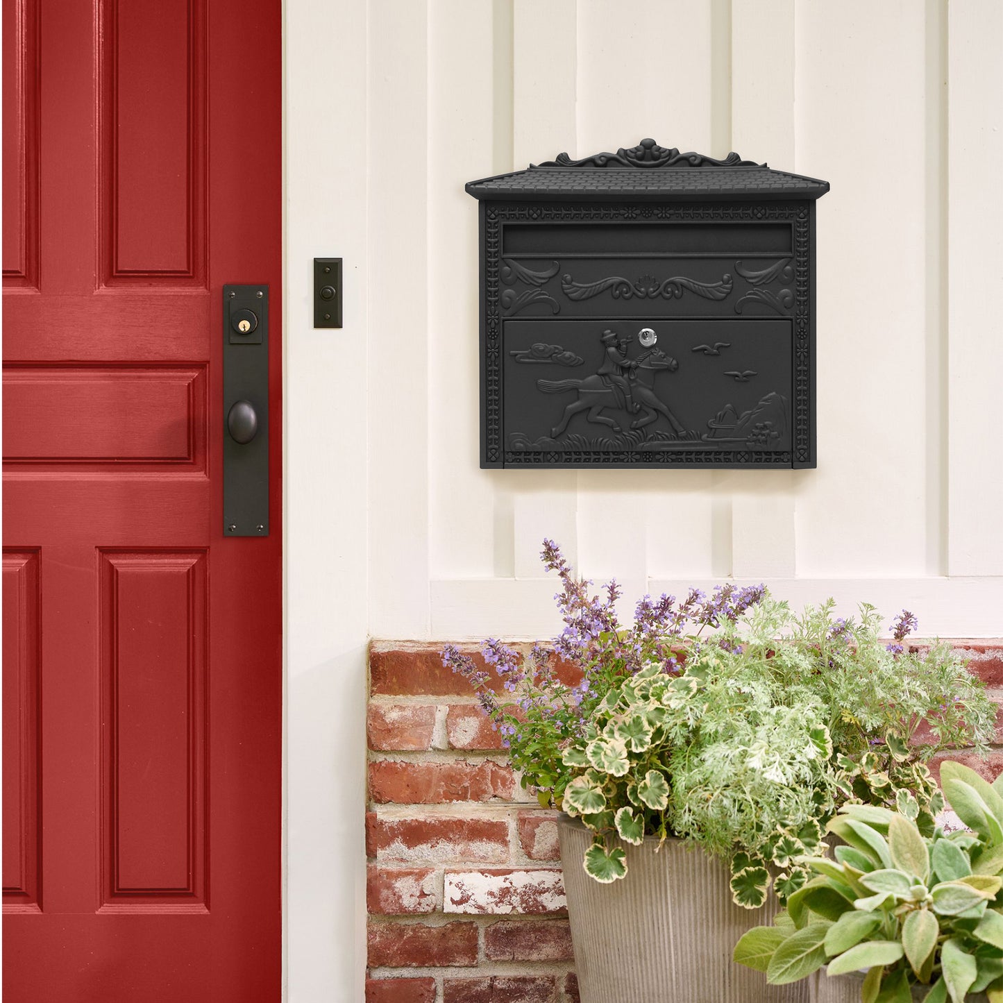 Miano Outdoor Secure Wall Mounted Locking Steel Mailbox, ME06