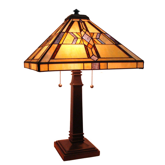 Marino Mission Style Tiffany Table Lamp, 16" x 25", M1618