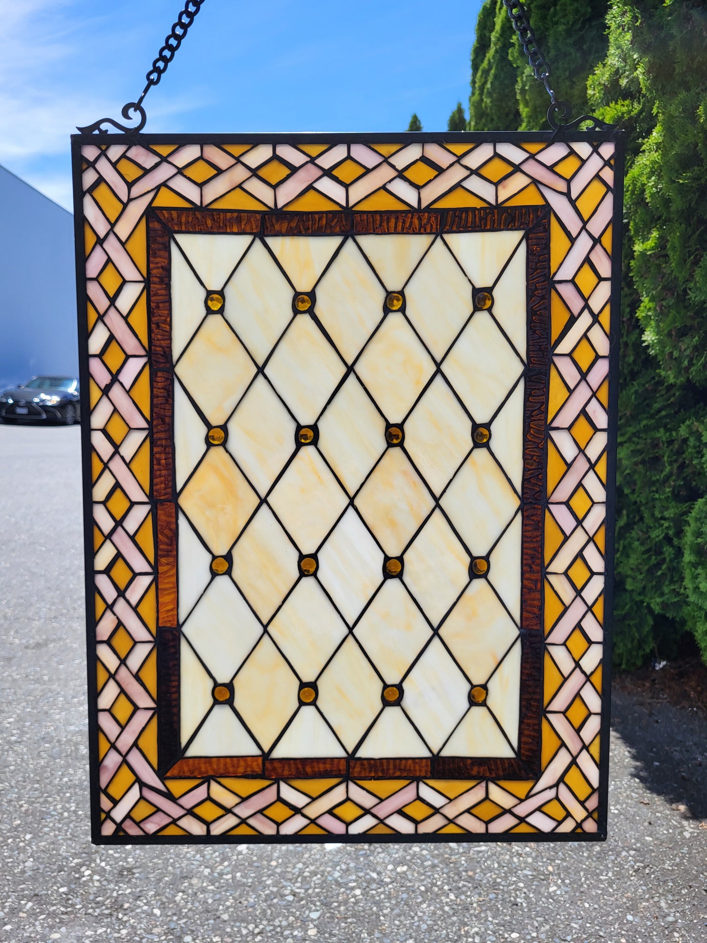 Genoa Tiffany style Stained Glass Window Panel, ZP241