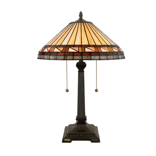 Antique Stained Glass Table Lamp, T1615