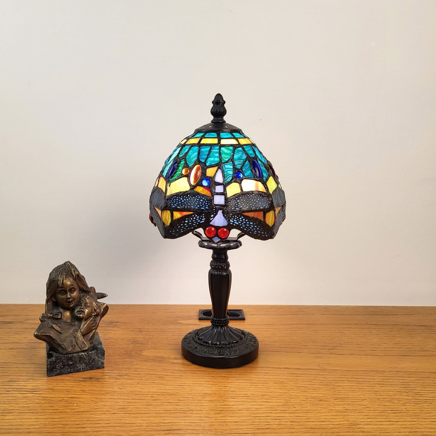 Tiffany Table Lamp, 168 Glass Cuts, Mini, 6 X 12.5" - T612