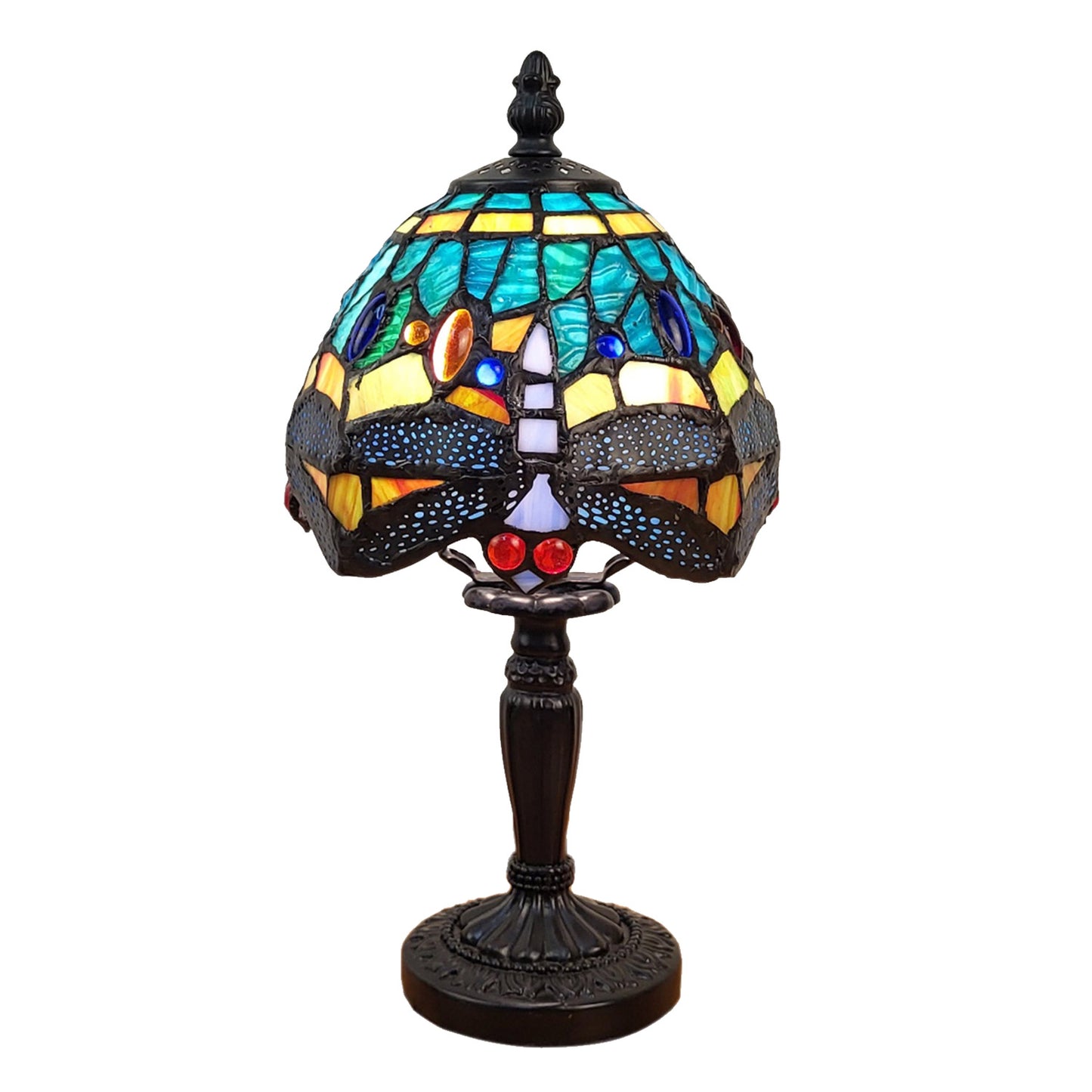 Tiffany Table Lamp, 168 Glass Cuts, Mini, 6 X 12.5" - T612