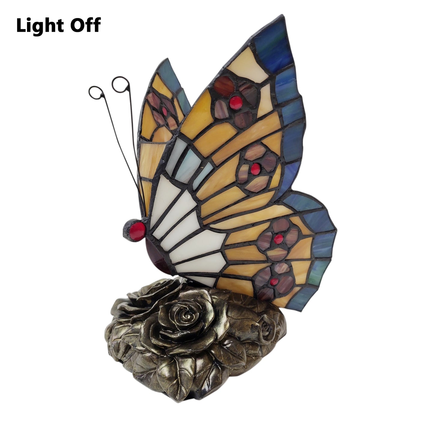 Butterfly Tiffany Style Stained Glass Bedside Table Lamp, TB03