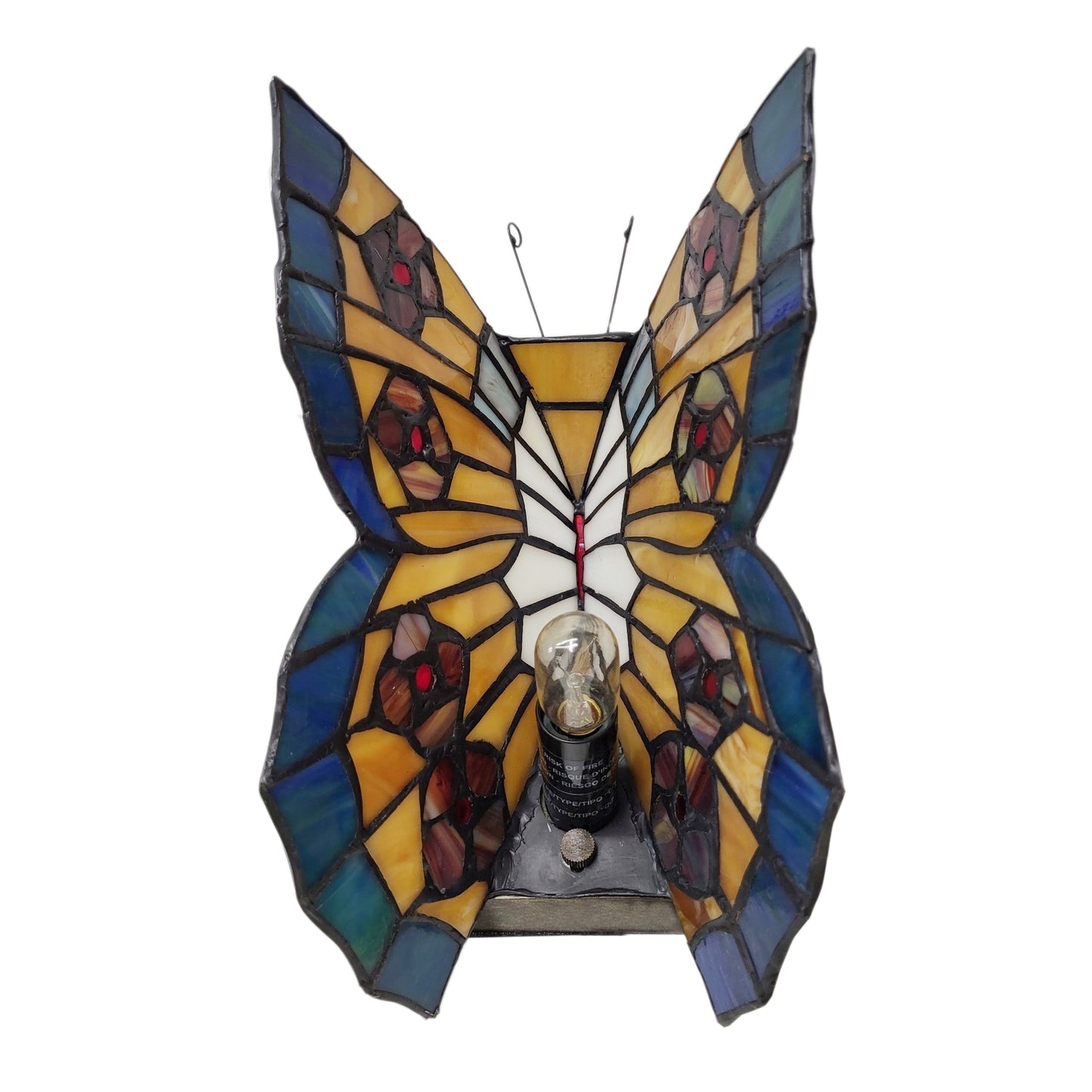 Butterfly Tiffany Style Stained Glass Bedside Table Lamp, TB03