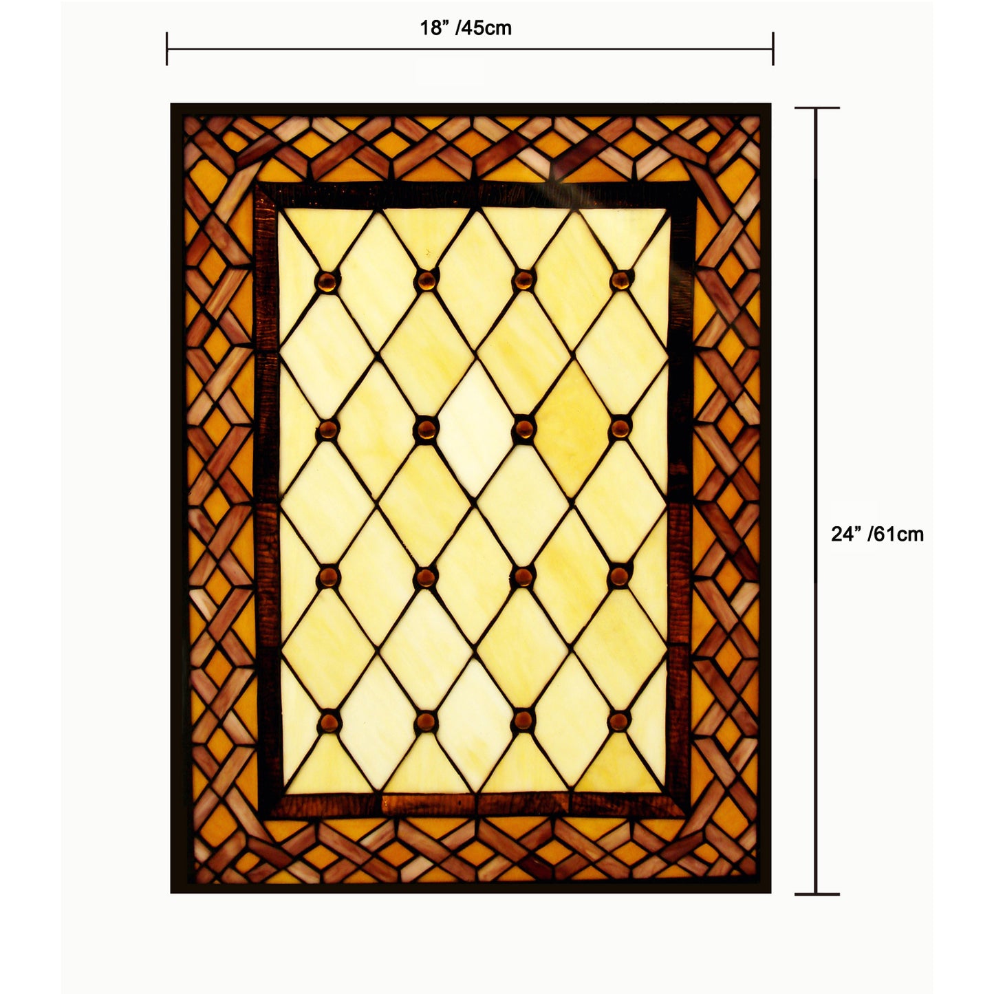 Genoa Tiffany style Stained Glass Window Panel, ZP241