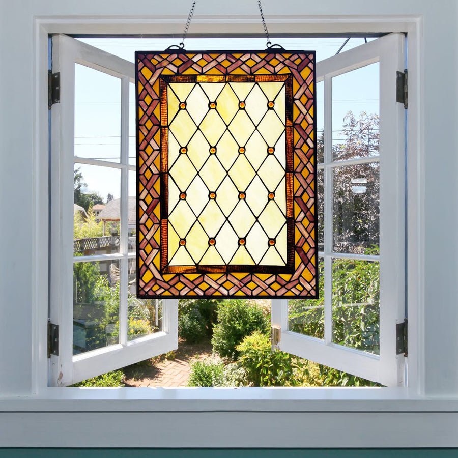 Genoa Tiffany style Stained Glass Window Panel, ZP241