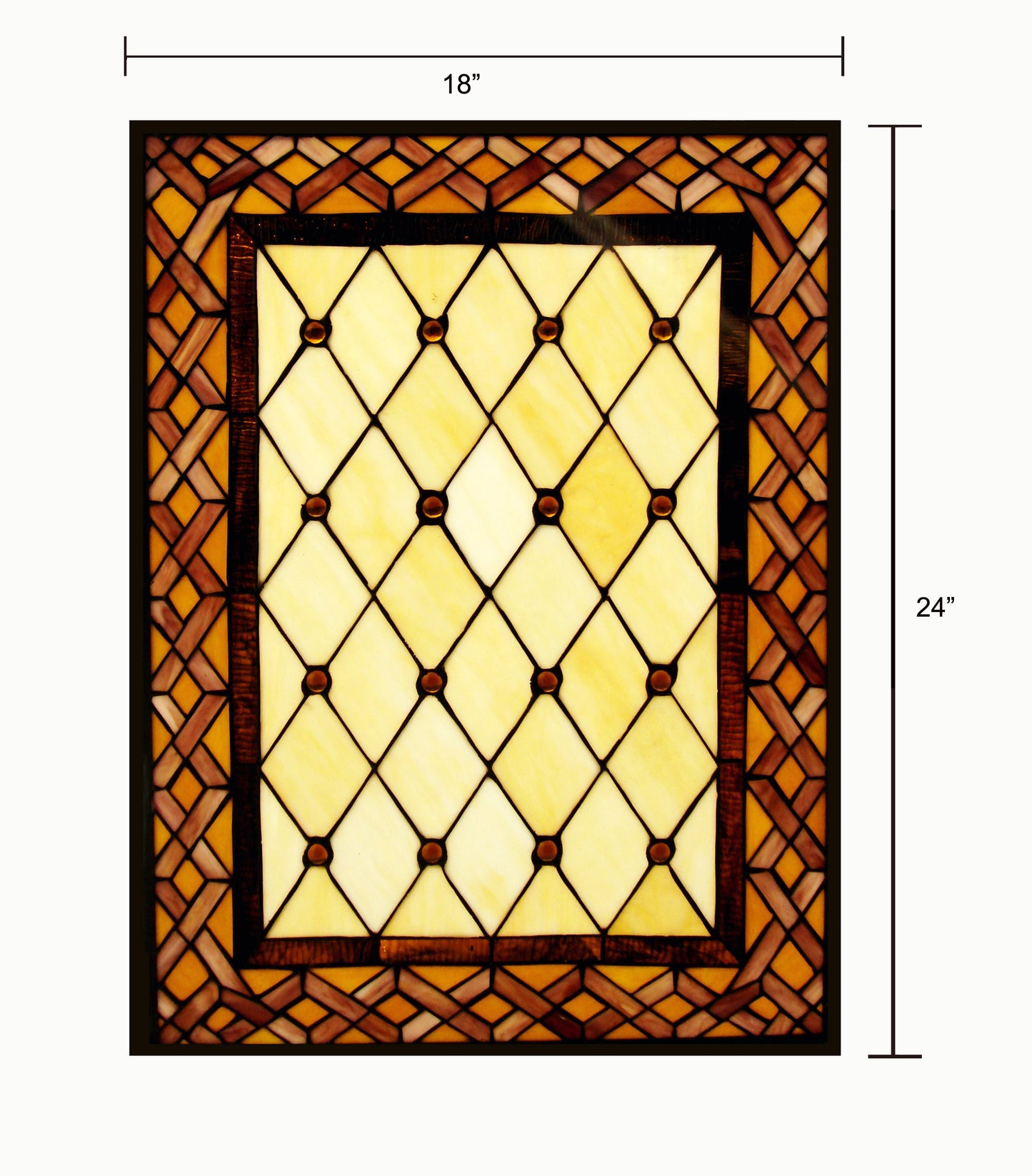 Genoa Tiffany style Stained Glass Window Panel, ZP241